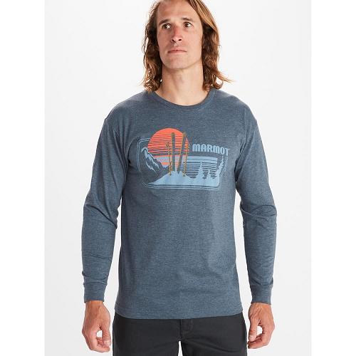 Marmot Freestyle T-Shirts For Mens Navy EDL820674